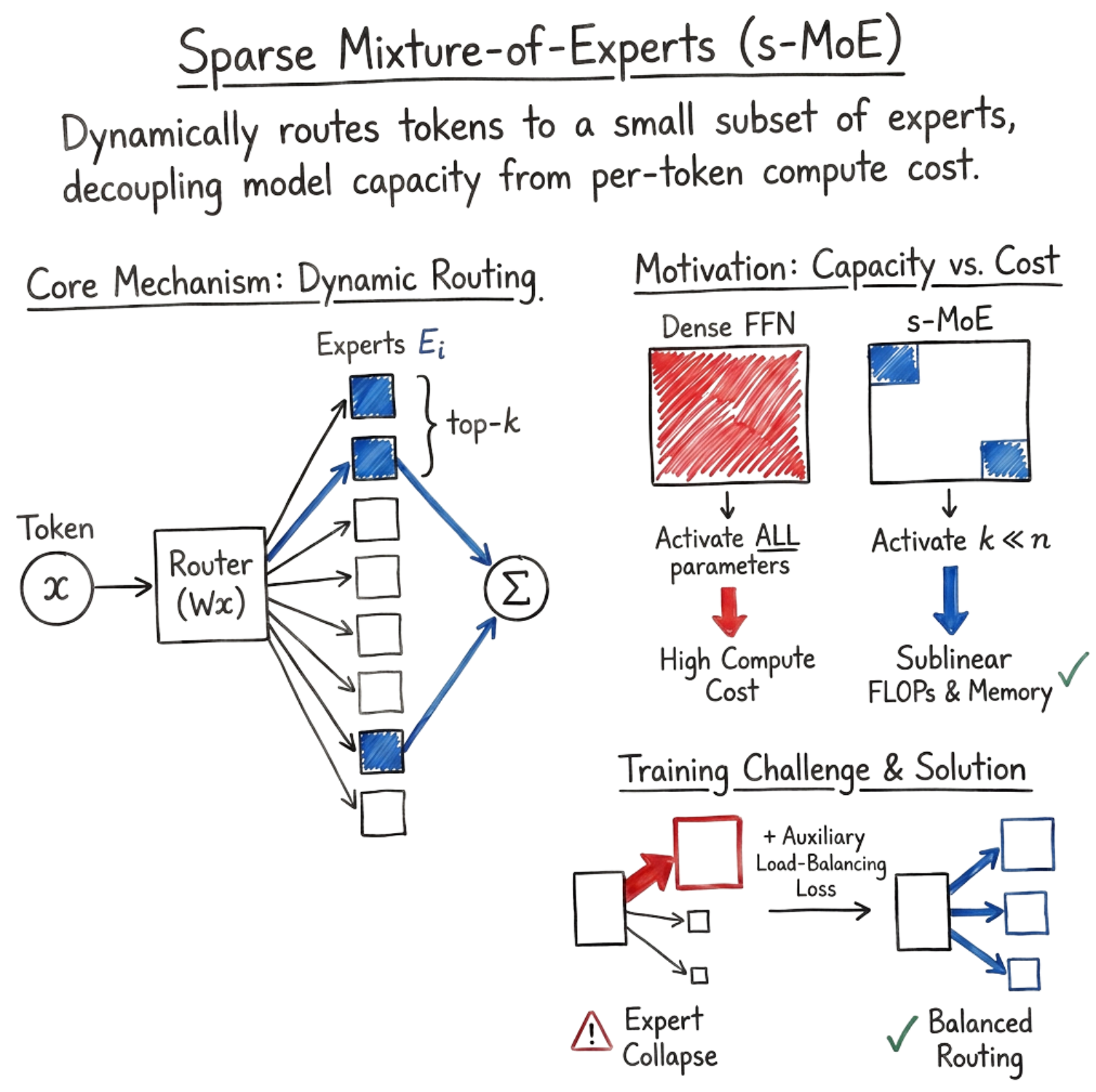 Sparse Mixture-of-Experts Overview.